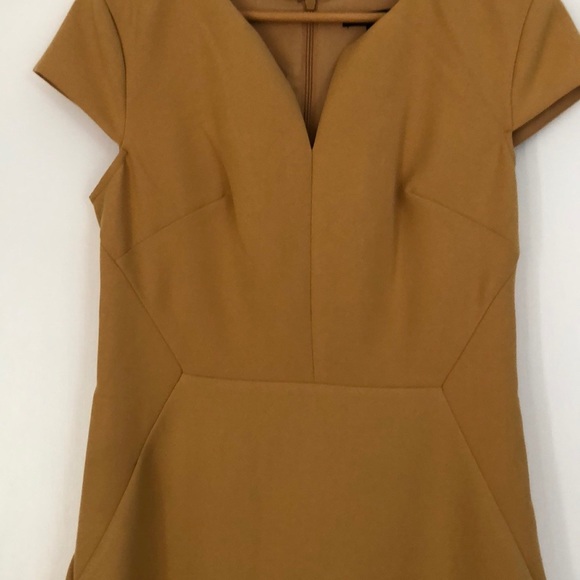 Mustard Yellow Tailored Dress 0P size - Picture 2 of 8